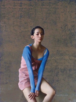 中国 Painting - 中国のバレエ少女